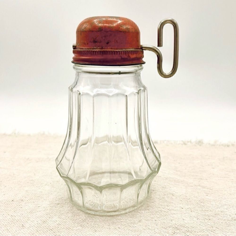 Federal Tool Corp Hazel Atlas Metal Turnkey Nut Grinder Panel Glass Jar with Lid